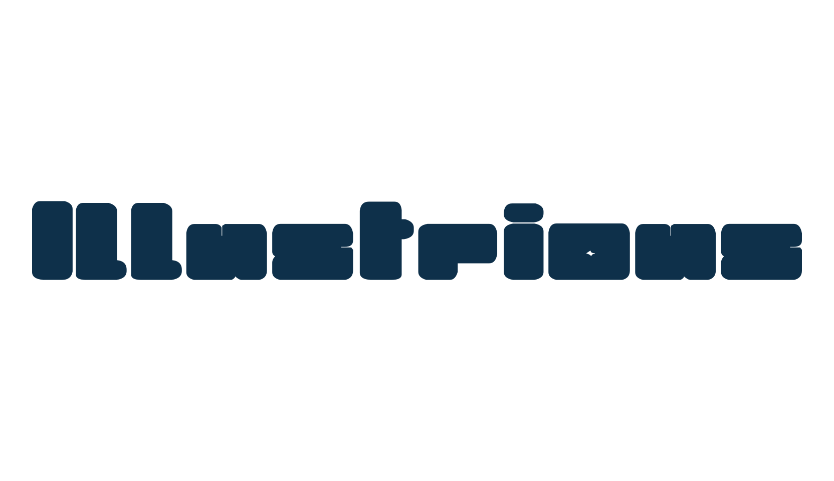 Illustrious, fancy various techno sci-fi font preview