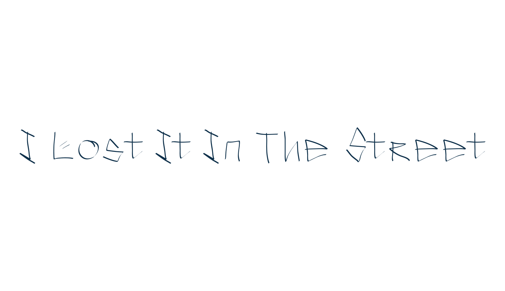 I Lost It In The Street, script graffiti fancy decorative calligraphy font preview
