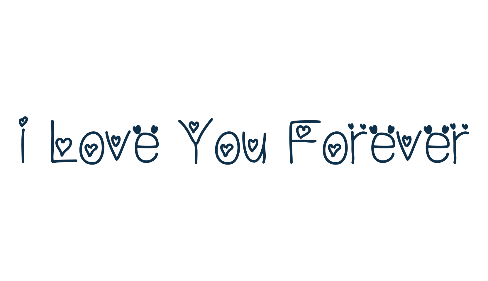 I Love You Forever, display market font preview