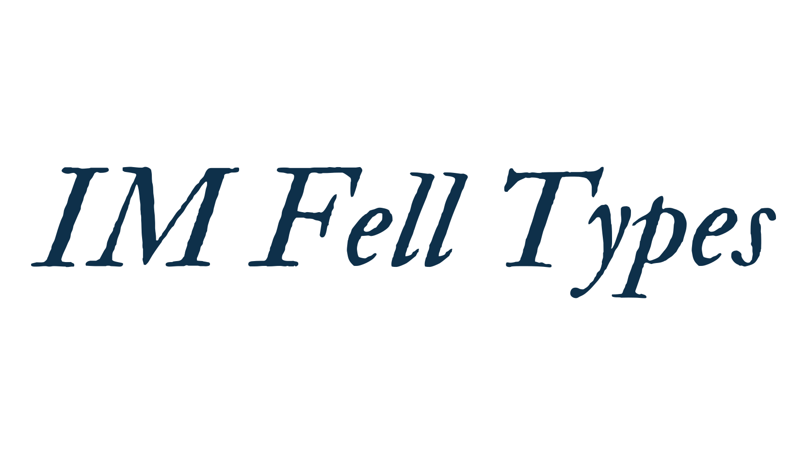 IM Fell Types, basic serif font preview