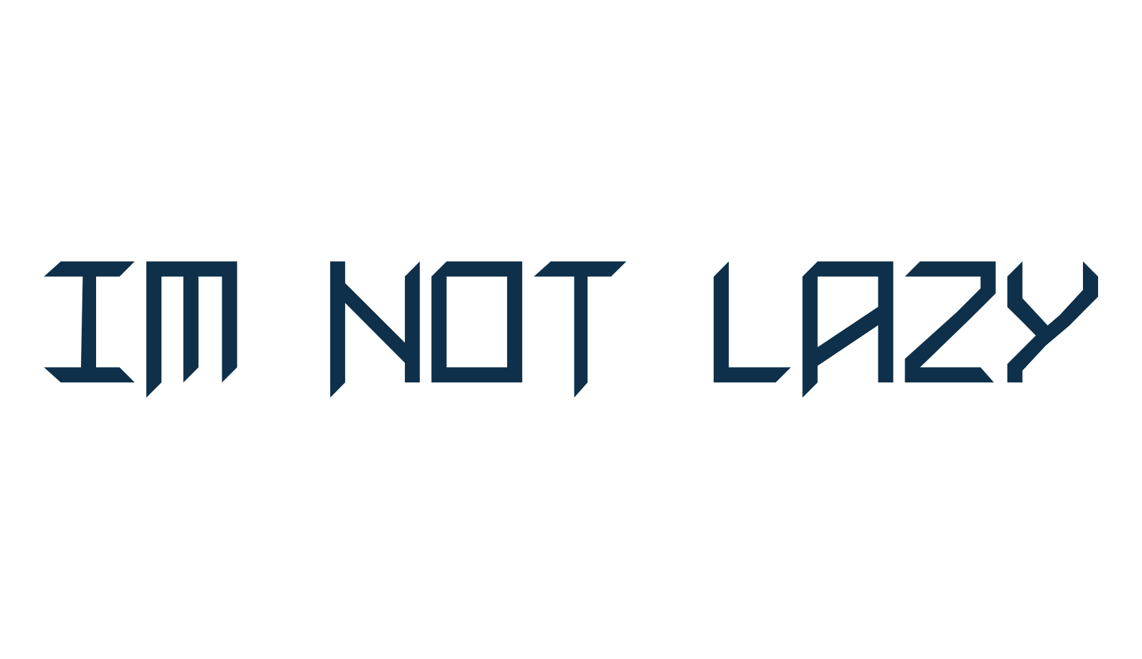 Im Not Lazy, fancy various techno sci-fi font preview