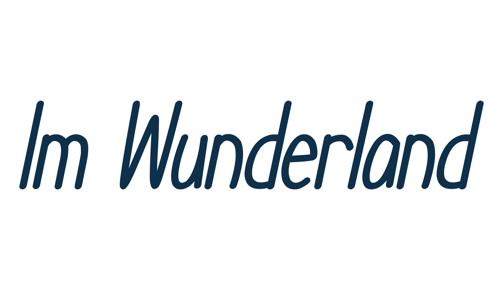 Im Wunderland, handwriting font preview