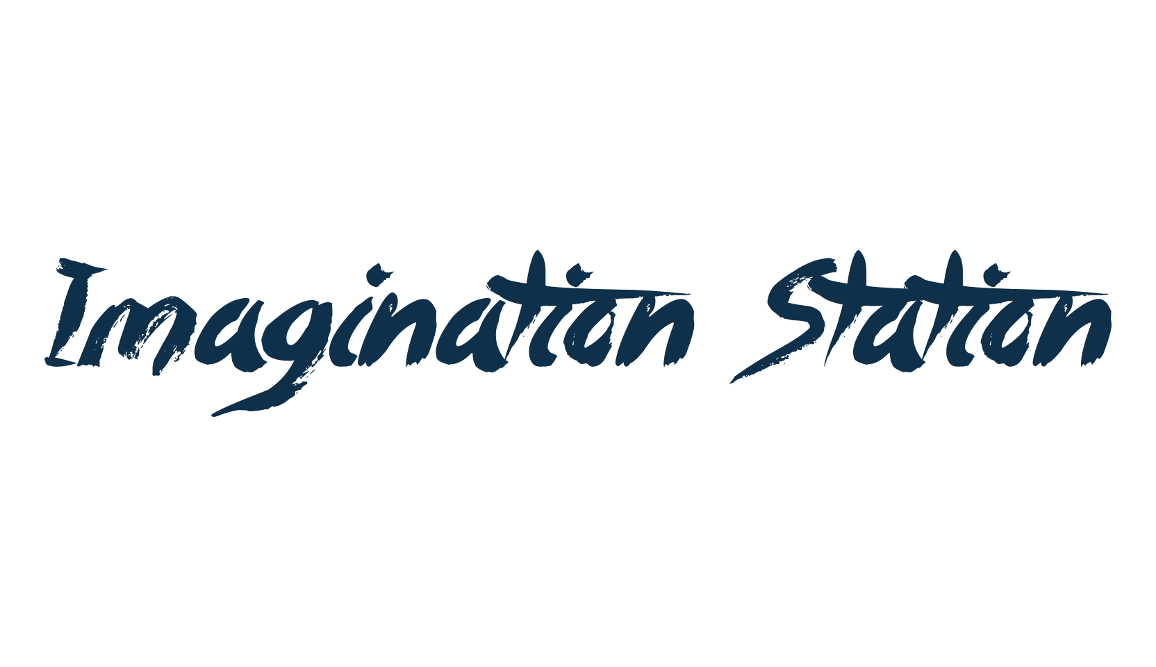 Imagination Station, script brush fancy decorative calligraphy font preview