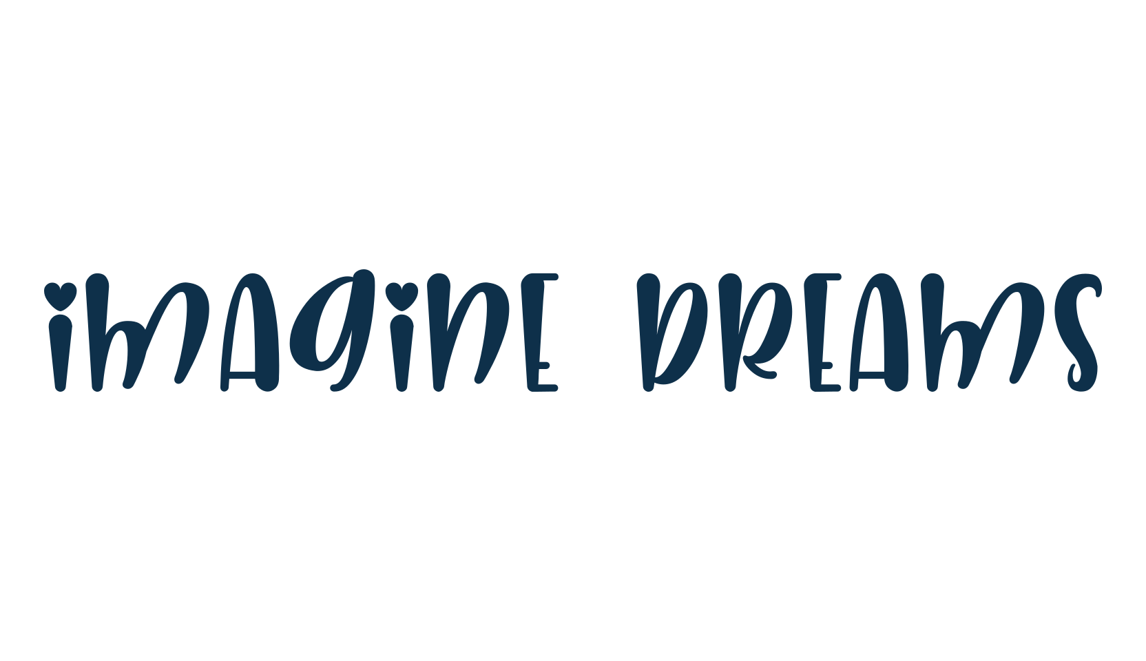 Imagine Dreams, various font preview