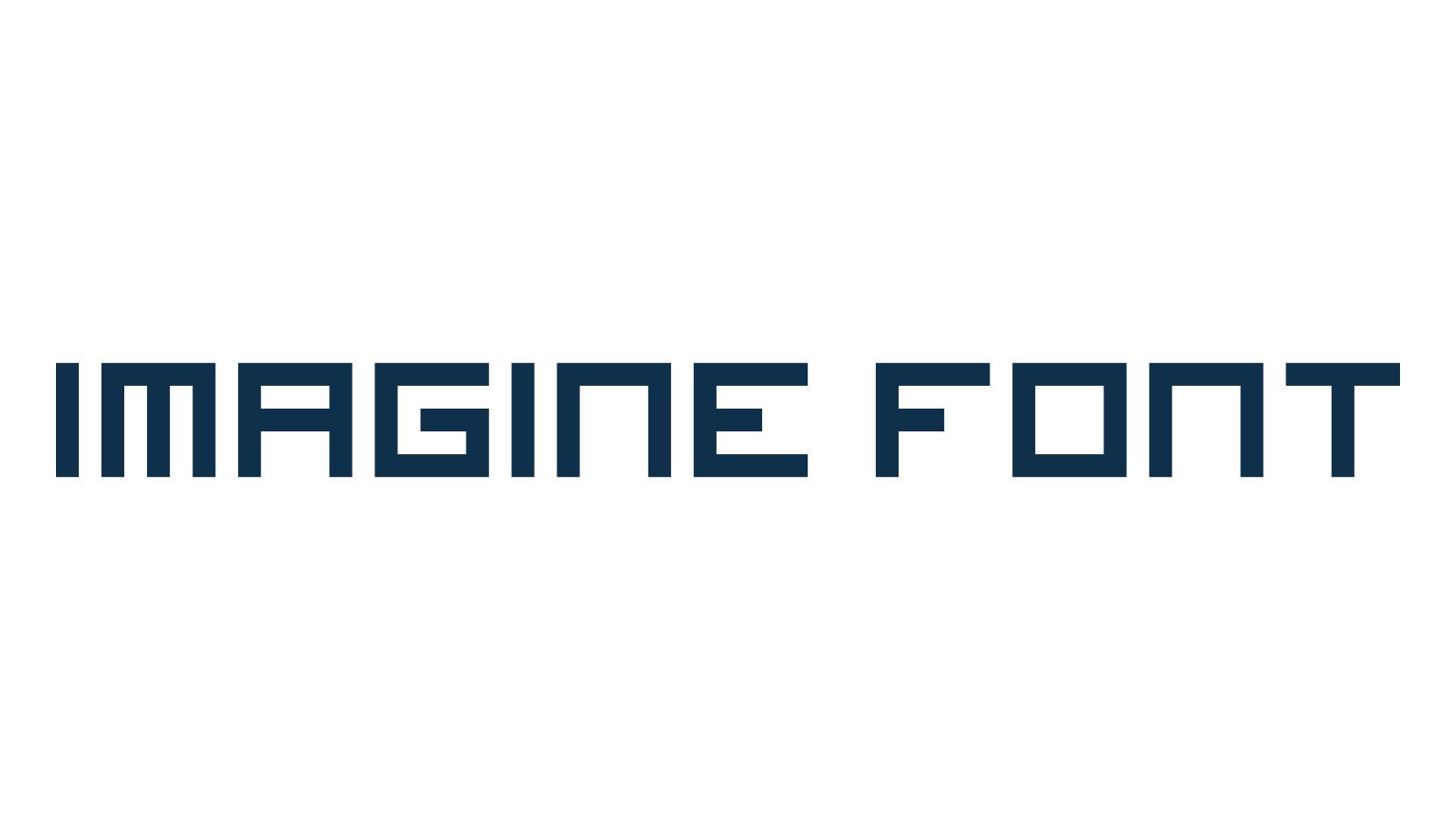 Imagine Font, techno square sci-fi font preview