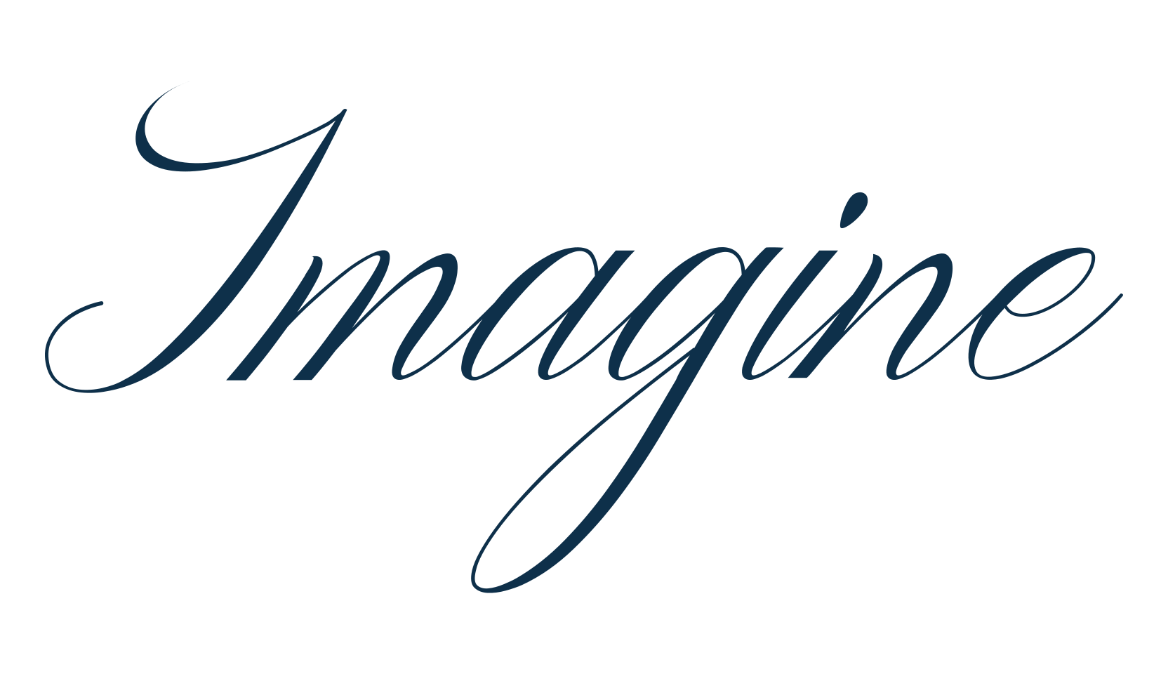 Imagine (imagine), calligraphy font preview