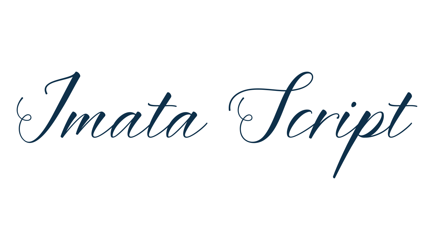 Imata Script, calligraphy font preview