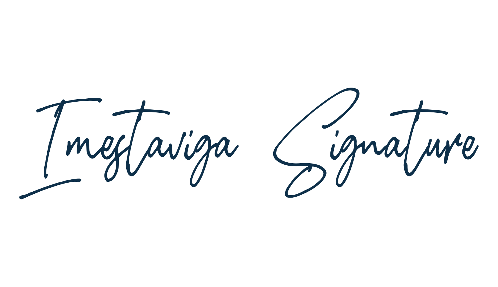 Imestaviga Signature, script handwritten fancy decorative calligraphy font preview