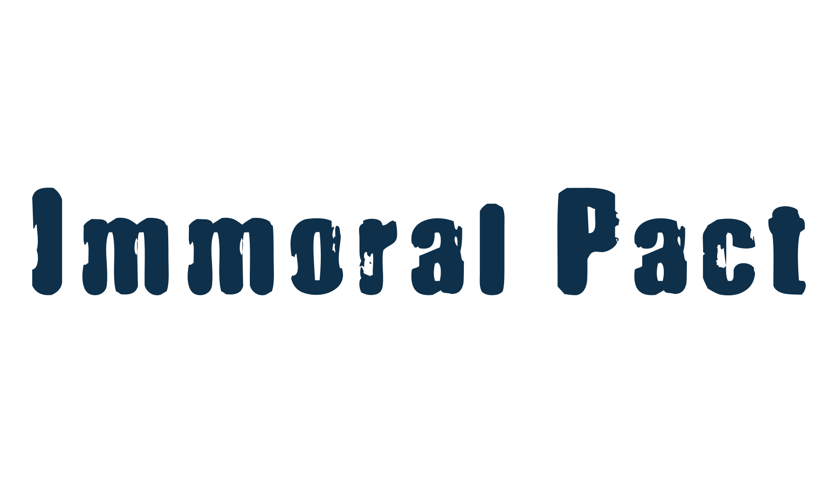 Immoral Pact, fancy eroded decorative font preview