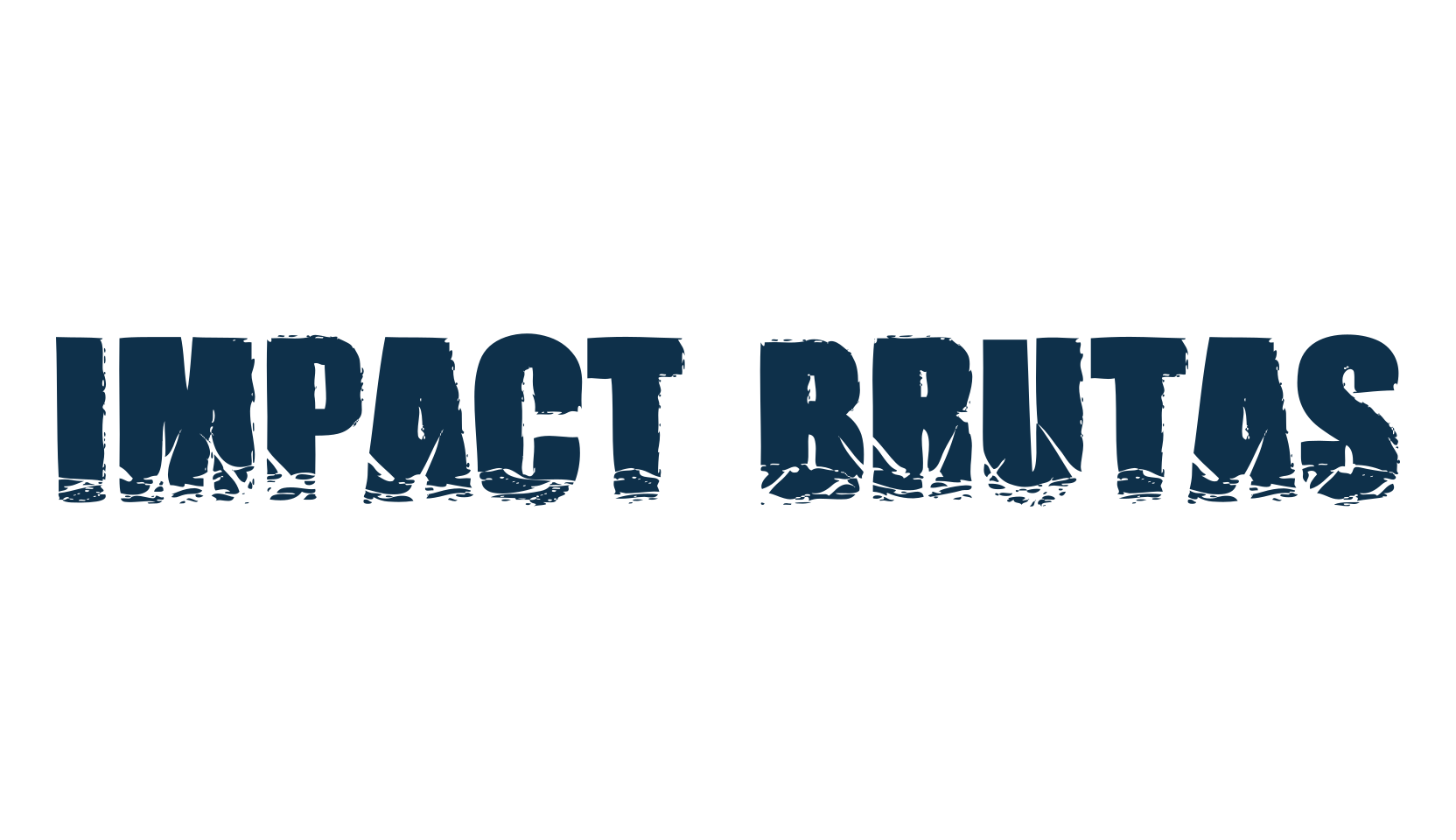 Impact Brutas, eroded font preview