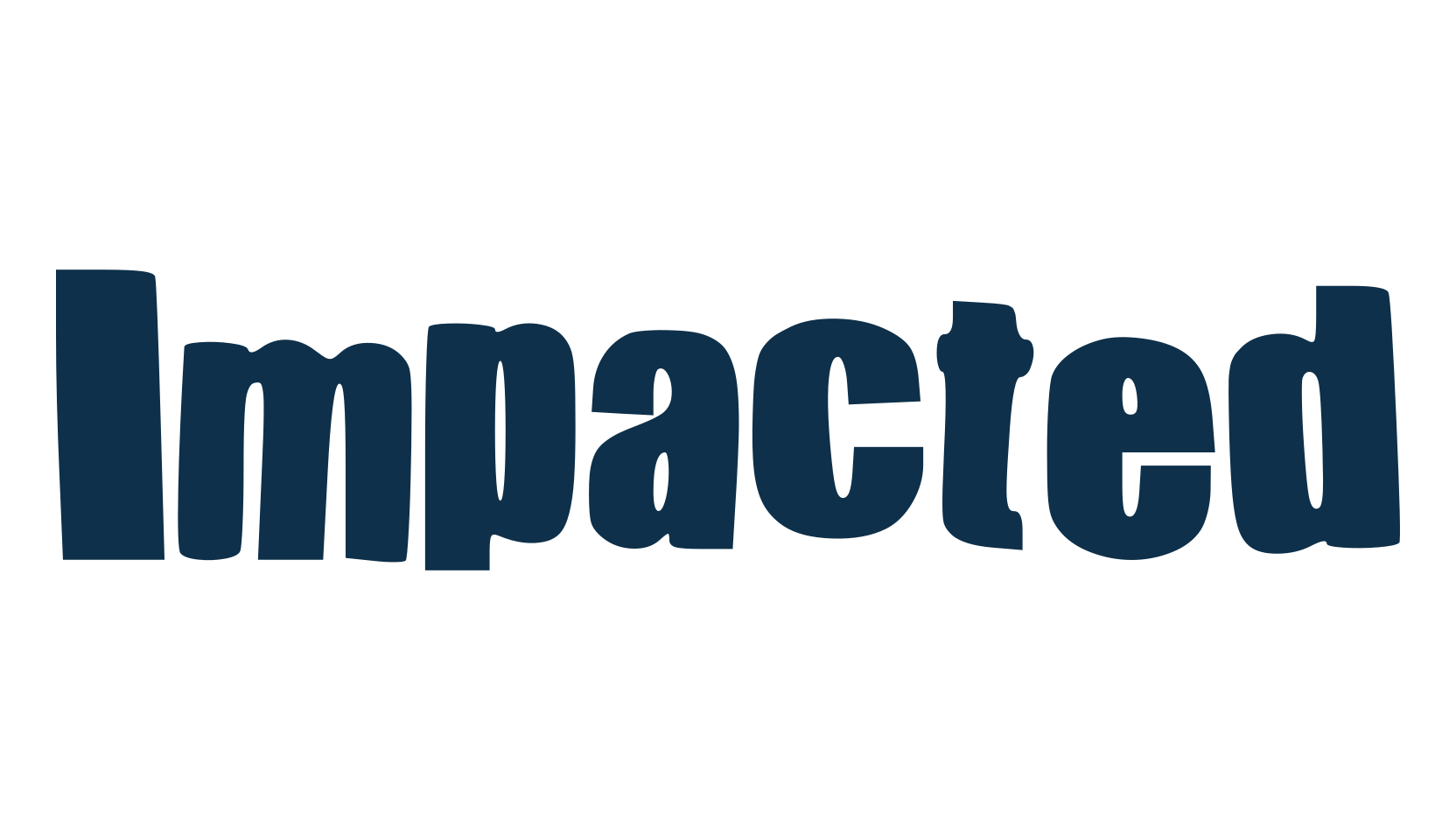 Impacted, fancy distorted decorative font preview