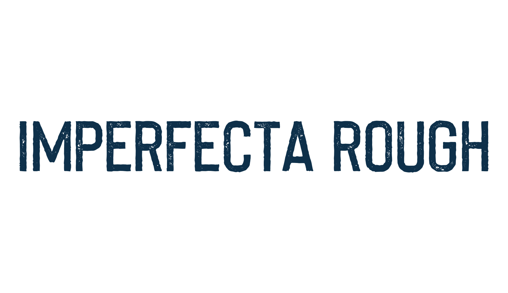 Imperfecta Rough, eroded font preview