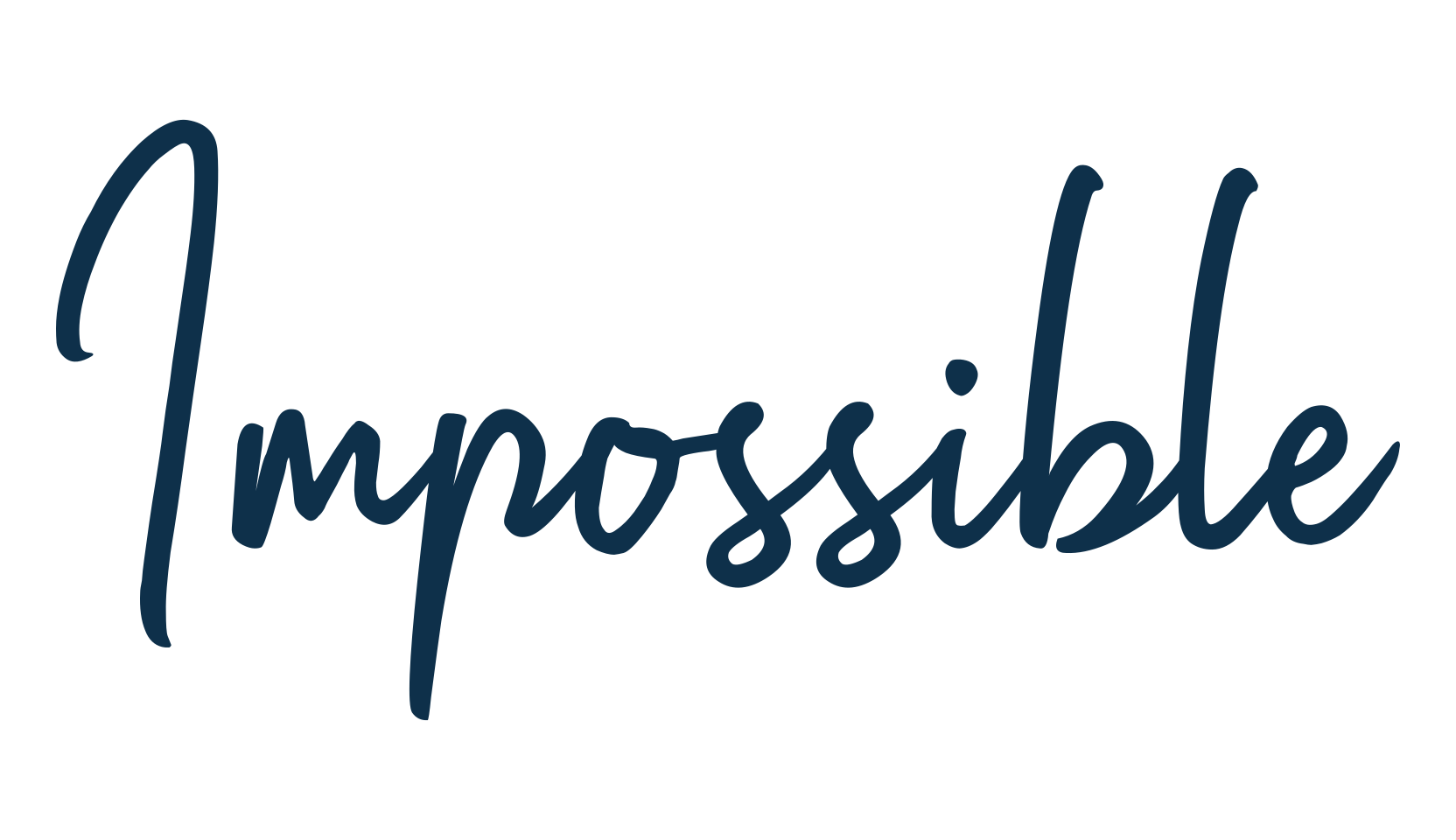 Impossible, script handwritten fancy decorative calligraphy font preview