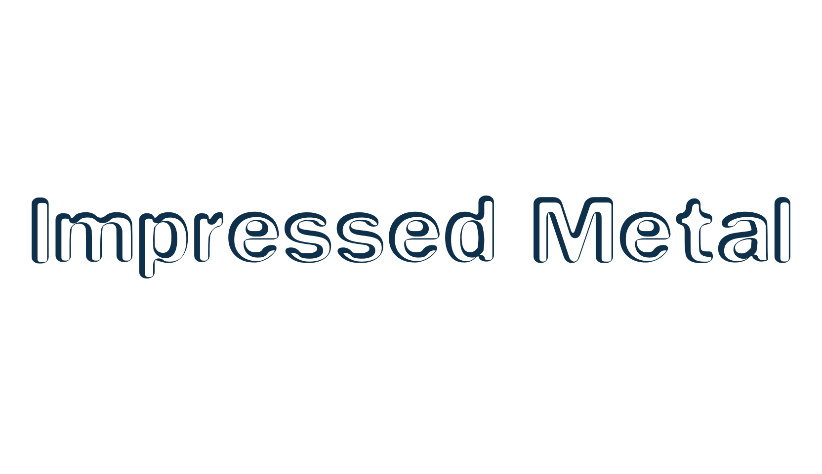 Impressed Metal, fancy various decorative font preview