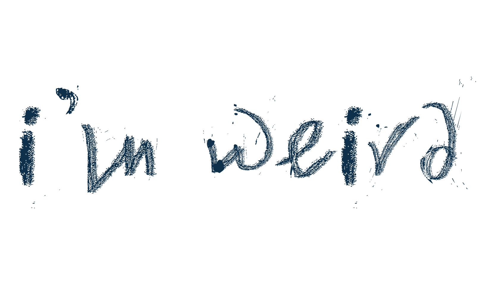 I'm Weird, trash font preview