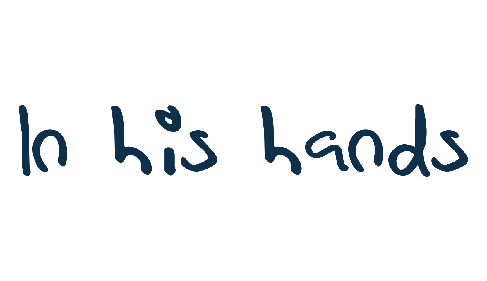 In his hands, handwriting font preview