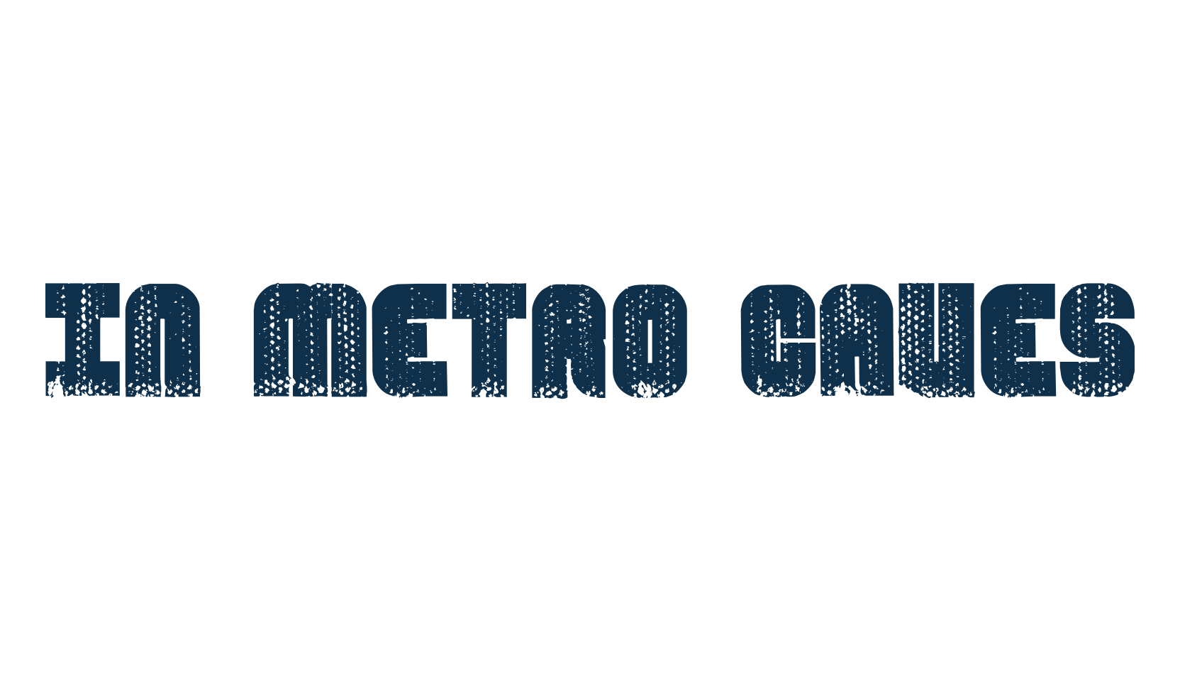 In Metro Caves, fancy eroded decorative font preview