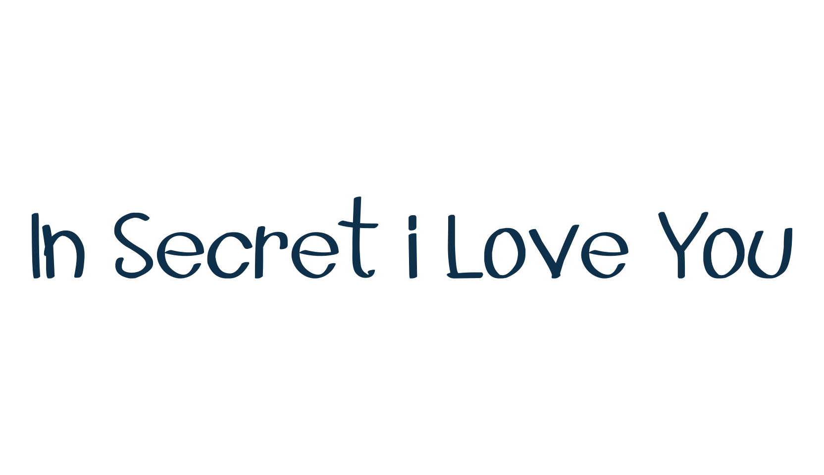 In Secret i Love You, handwriting font preview