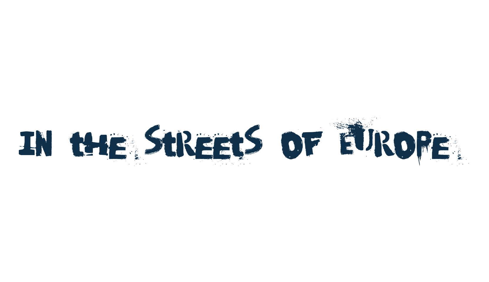 In the streets of Europe, destroy font preview