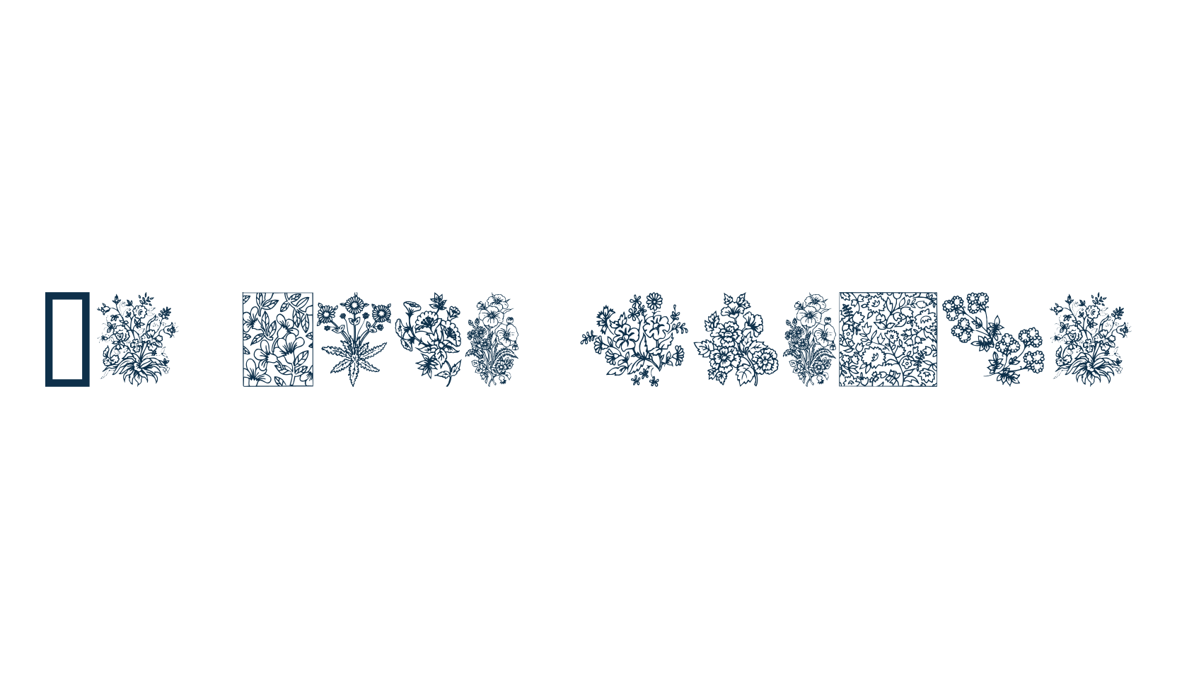 In your garden, fancy decorative font preview