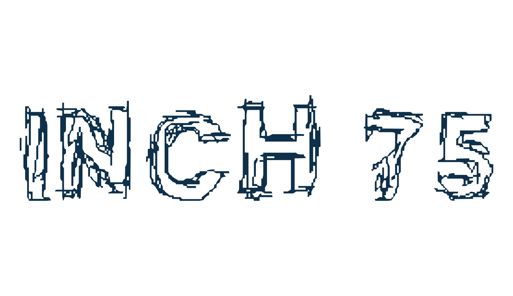 Inch 75, fancy distorted decorative font preview
