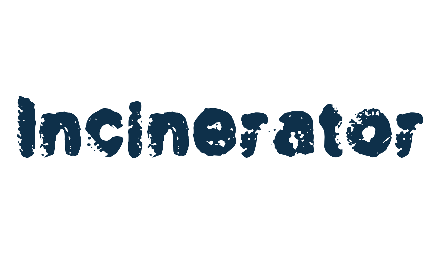Incinerator, fancy destroy decorative font preview