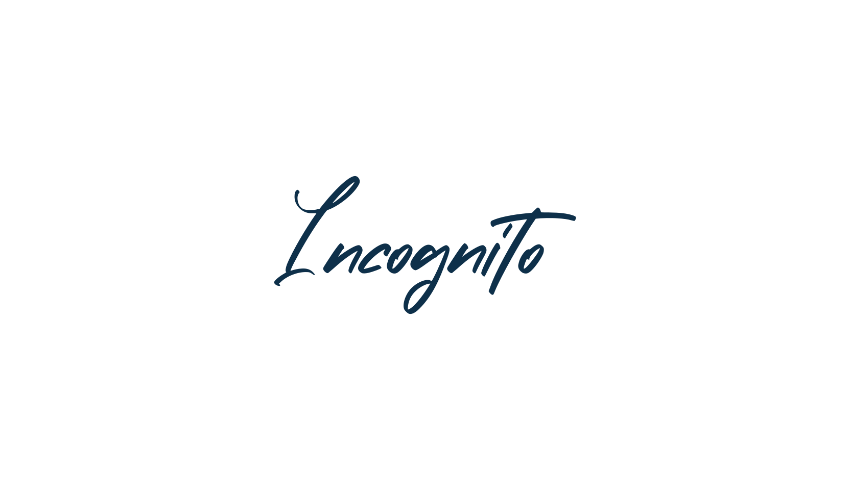 Incognito, handwriting font preview