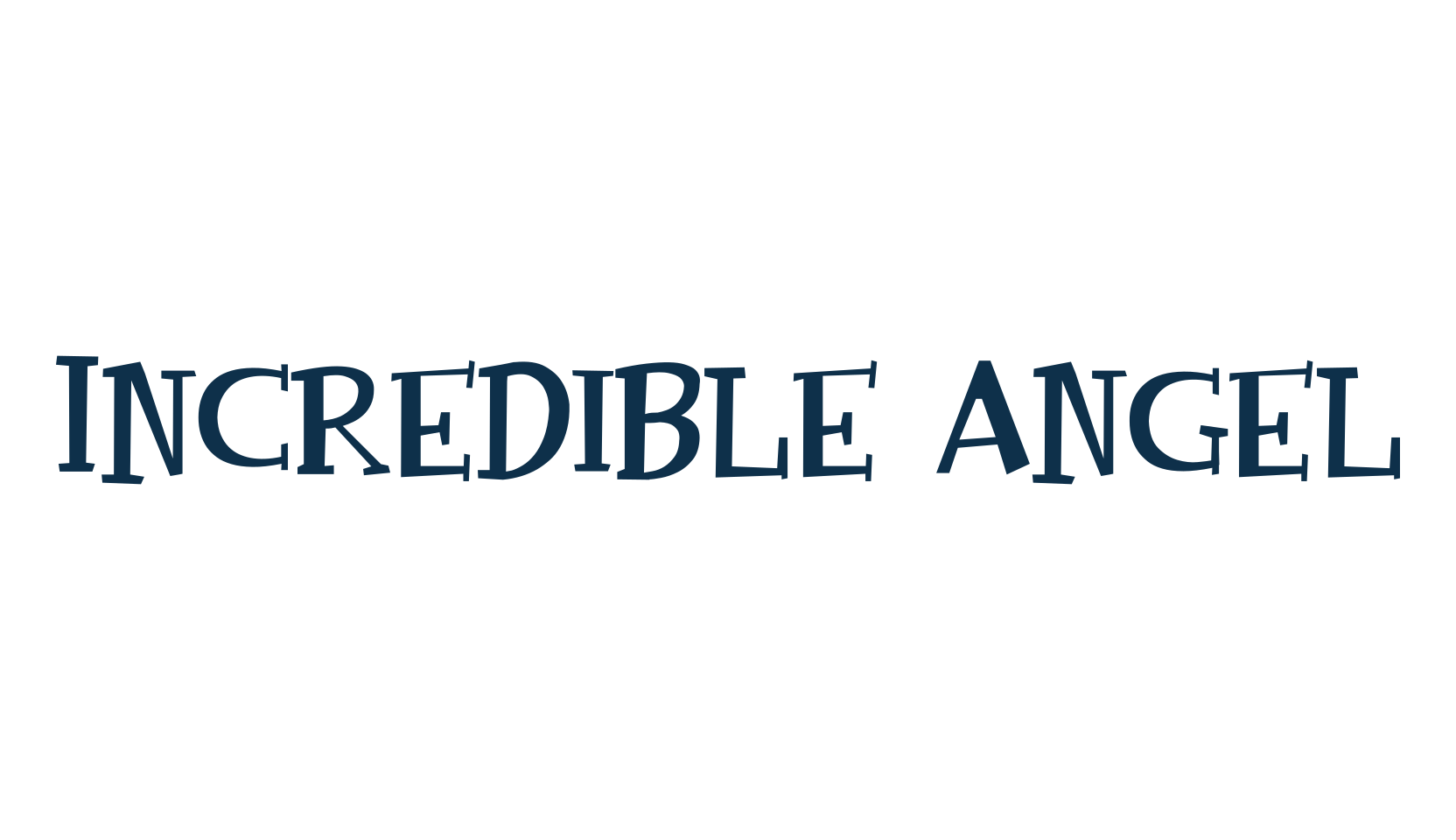 Incredible Angel, cartoon font preview