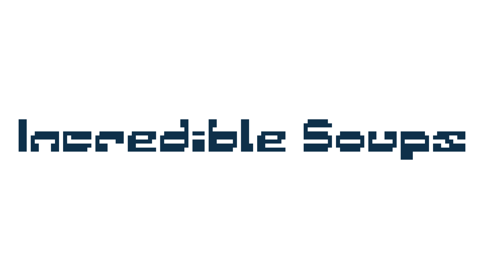 Incredible Soups, techno lcd sci-fi font preview