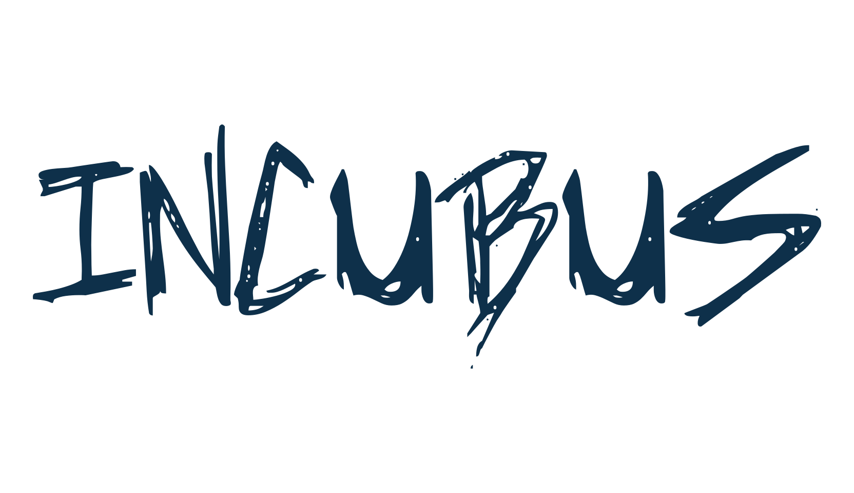 Incubus, script trash fancy decorative calligraphy font preview
