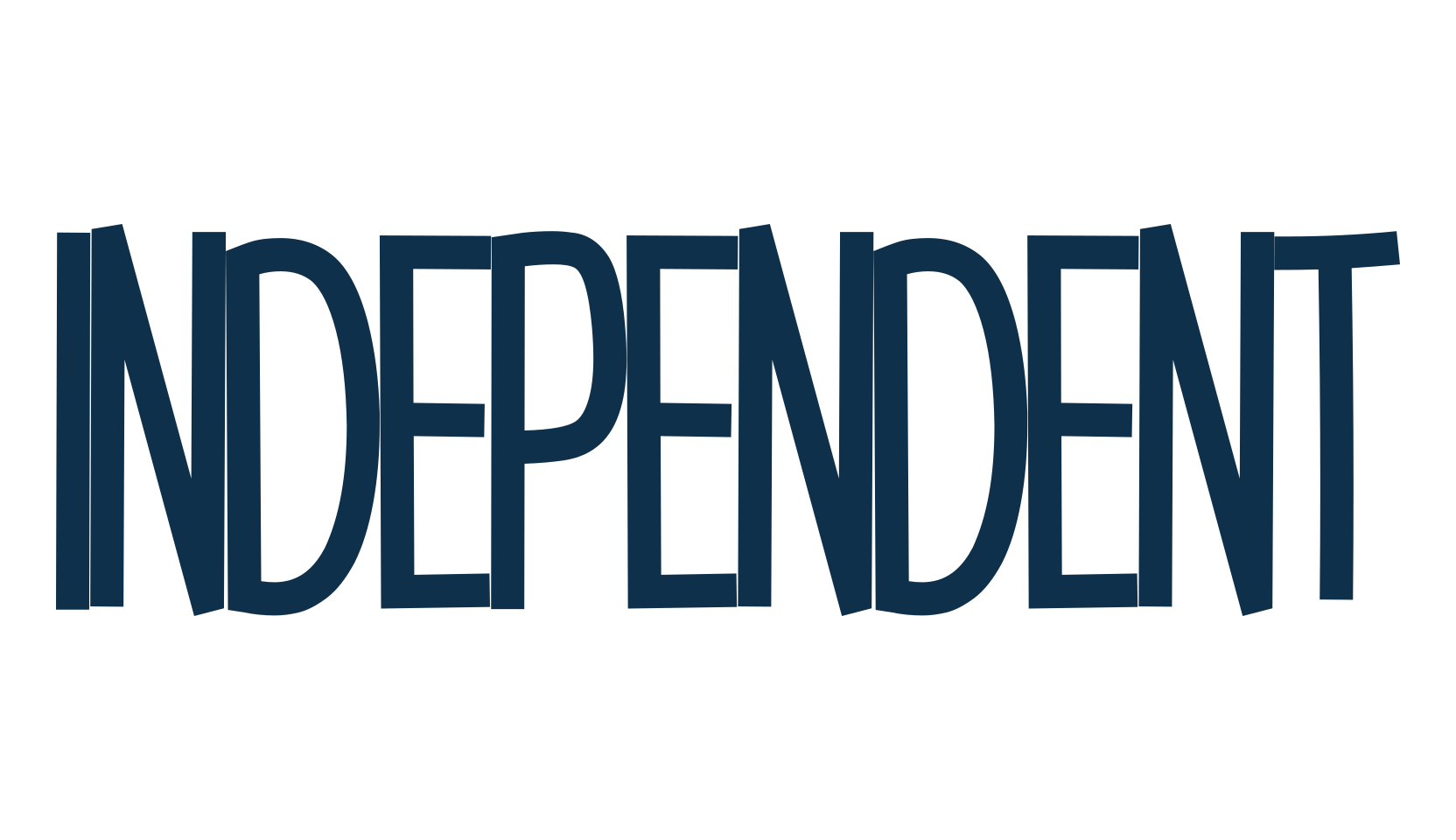 Independent, fancy various decorative font preview