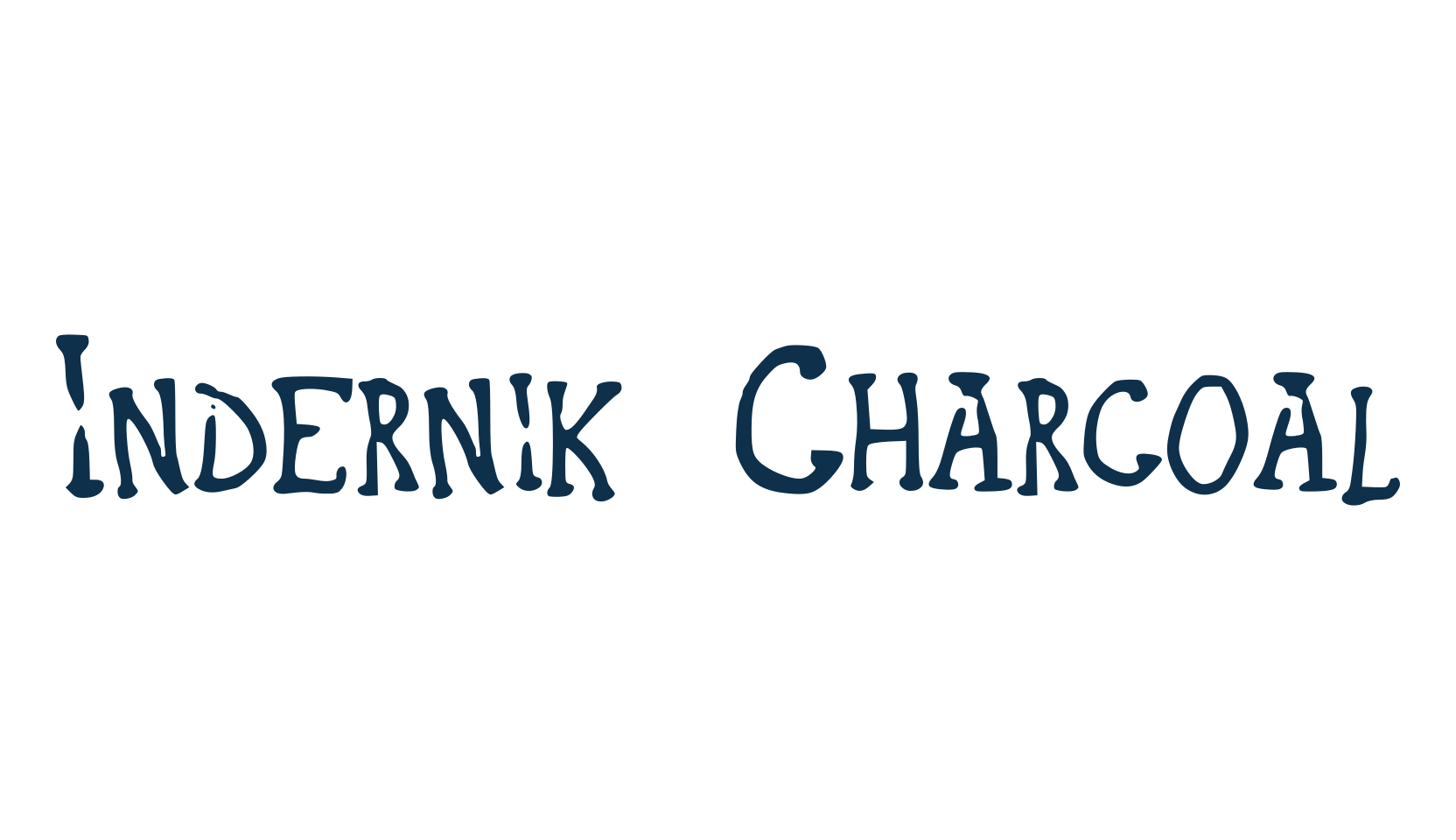 Indernik Charcoal, fancy cartoon decorative comic font preview