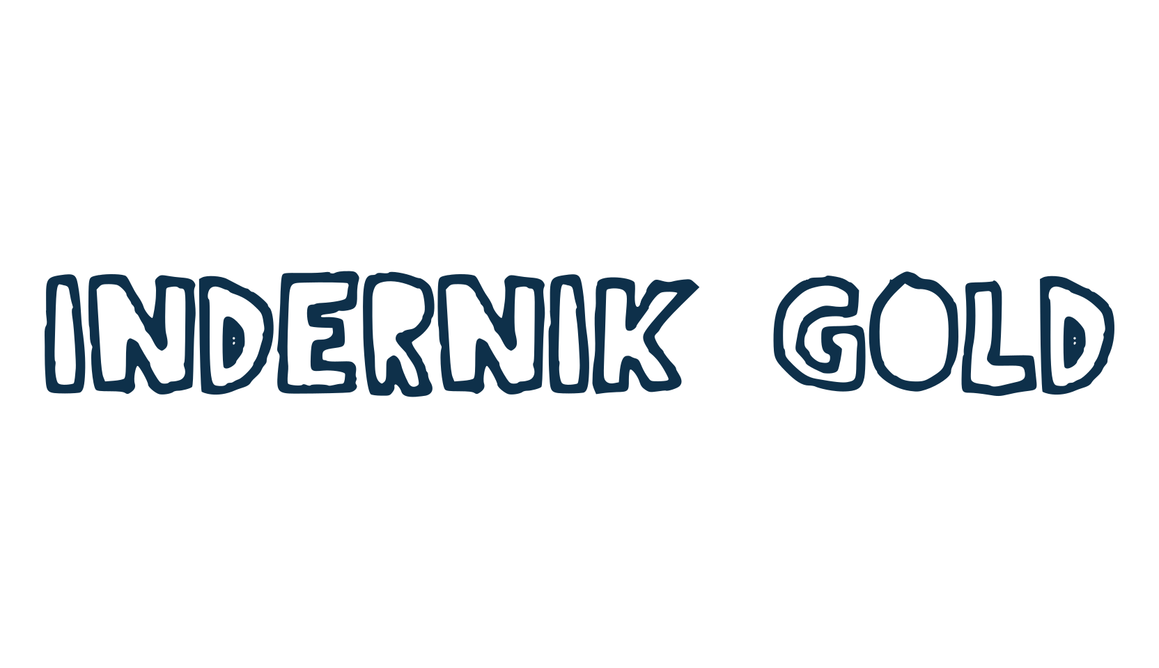 Indernik Gold, fancy cartoon decorative font preview