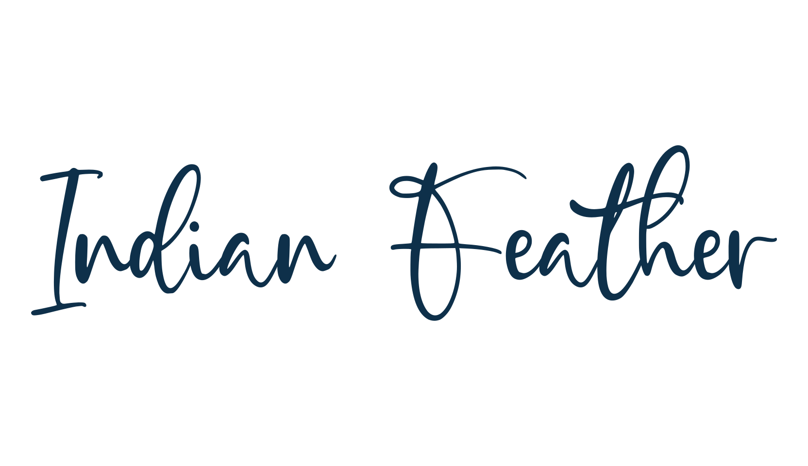 Indian Feather, handwriting font preview