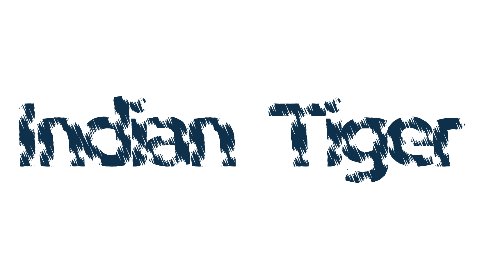 Indian Tiger, eroded font preview