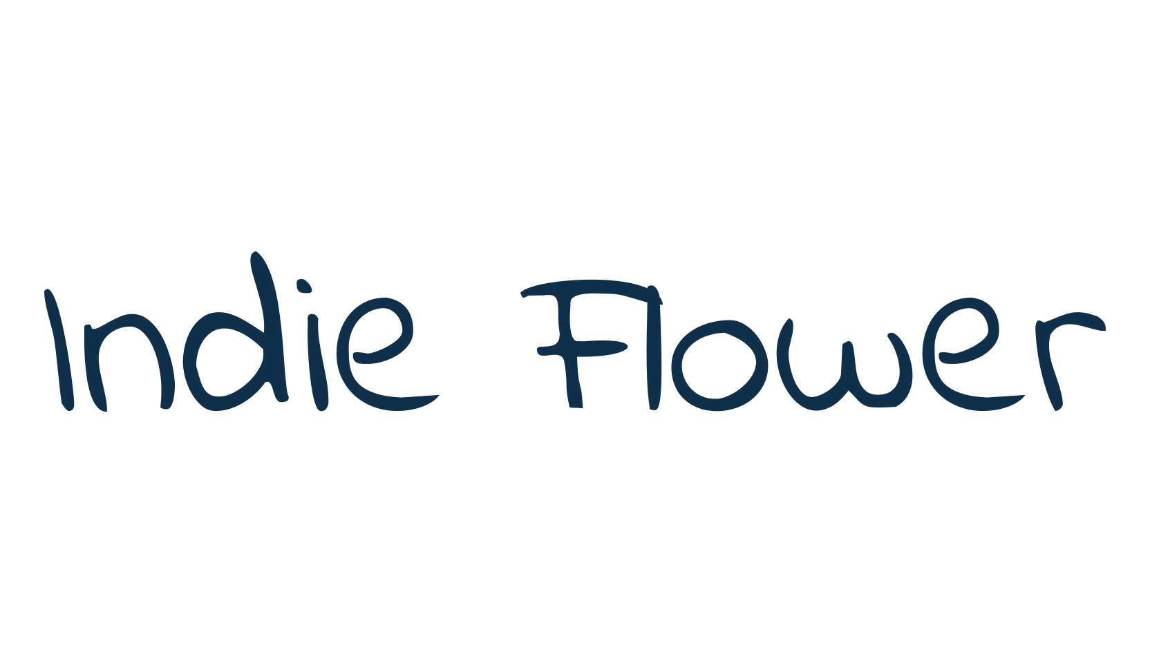 Indie Flower, handwriting font preview
