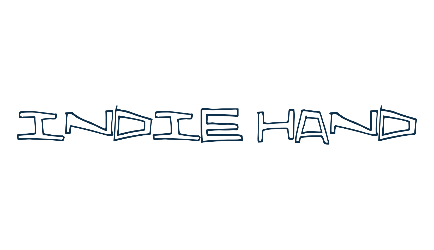 Indie Hand, cartoon font preview