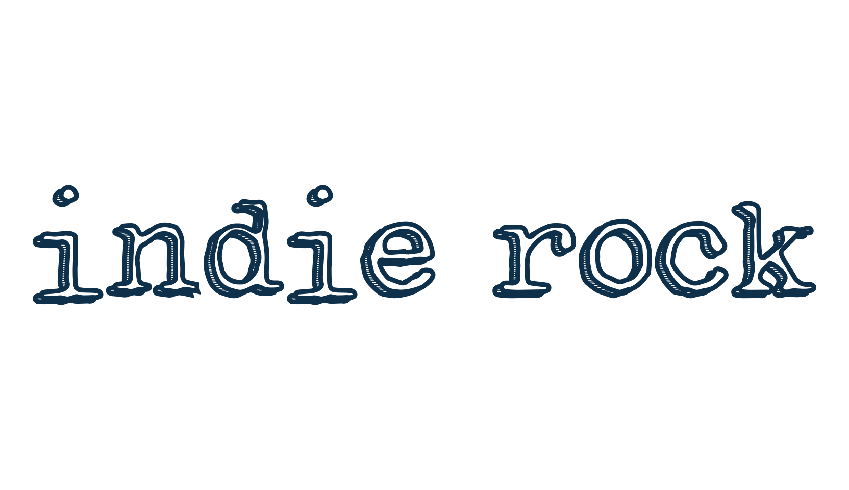 Indie Rock, typewriter font preview
