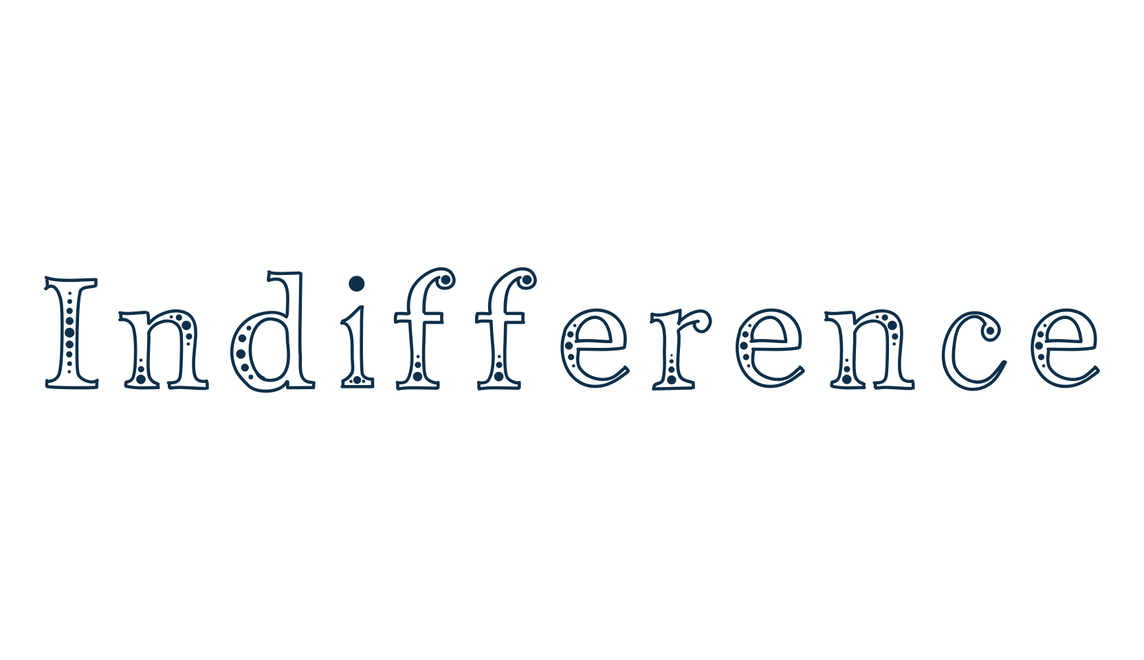 Indifference, fancy decorative font preview