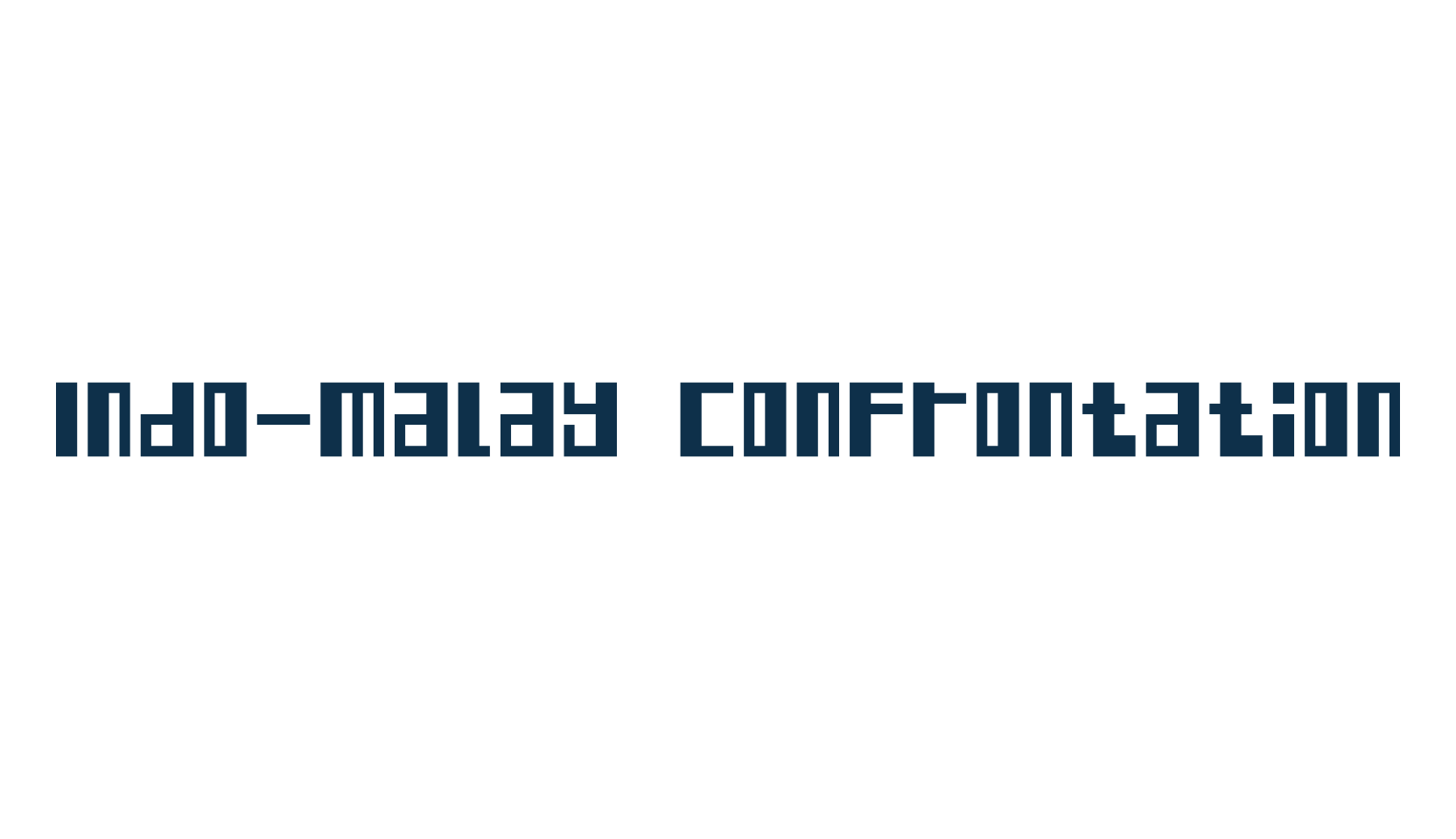 Indo-Malay Confrontation, techno square sci-fi font preview