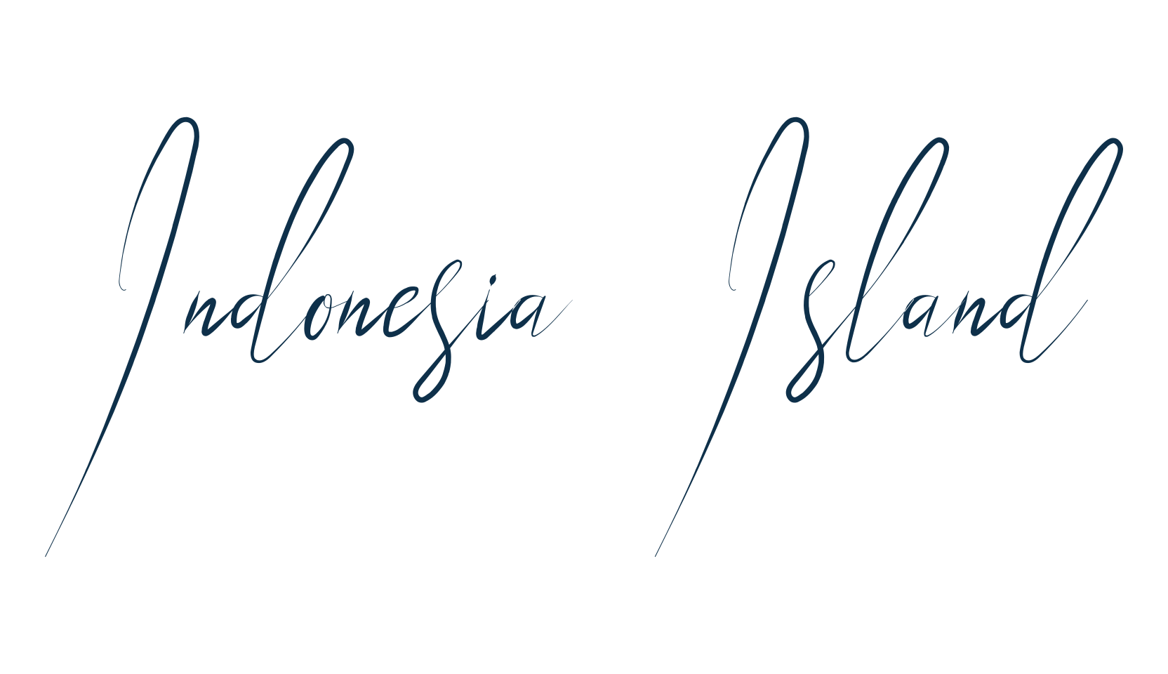 Indonesia Island, handwriting font preview