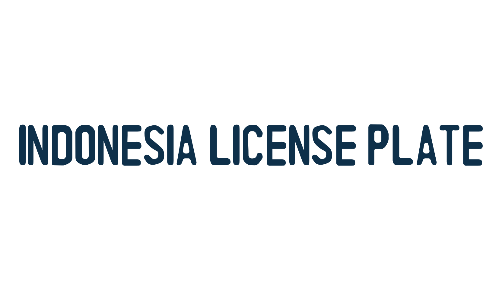 Indonesia License Plate, fancy various decorative font preview