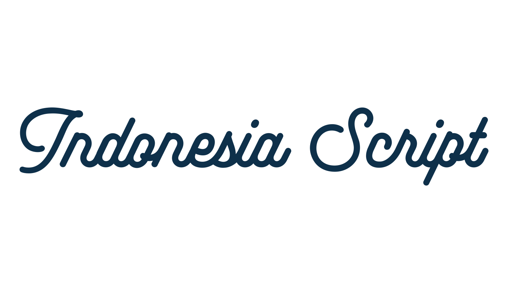 Indonesia Script, various font preview