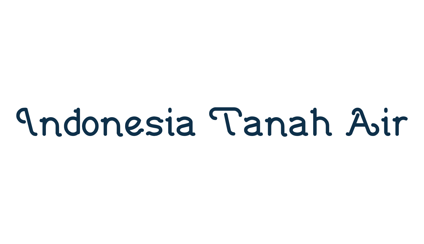 Indonesia Tanah Air, fancy various decorative font preview