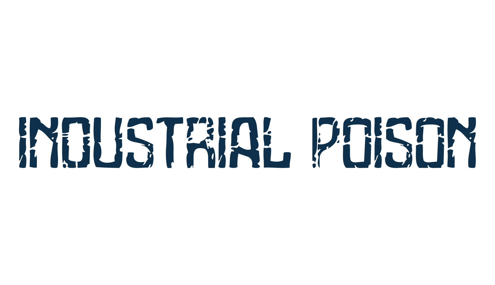 Industrial Poison, fancy destroy decorative font preview