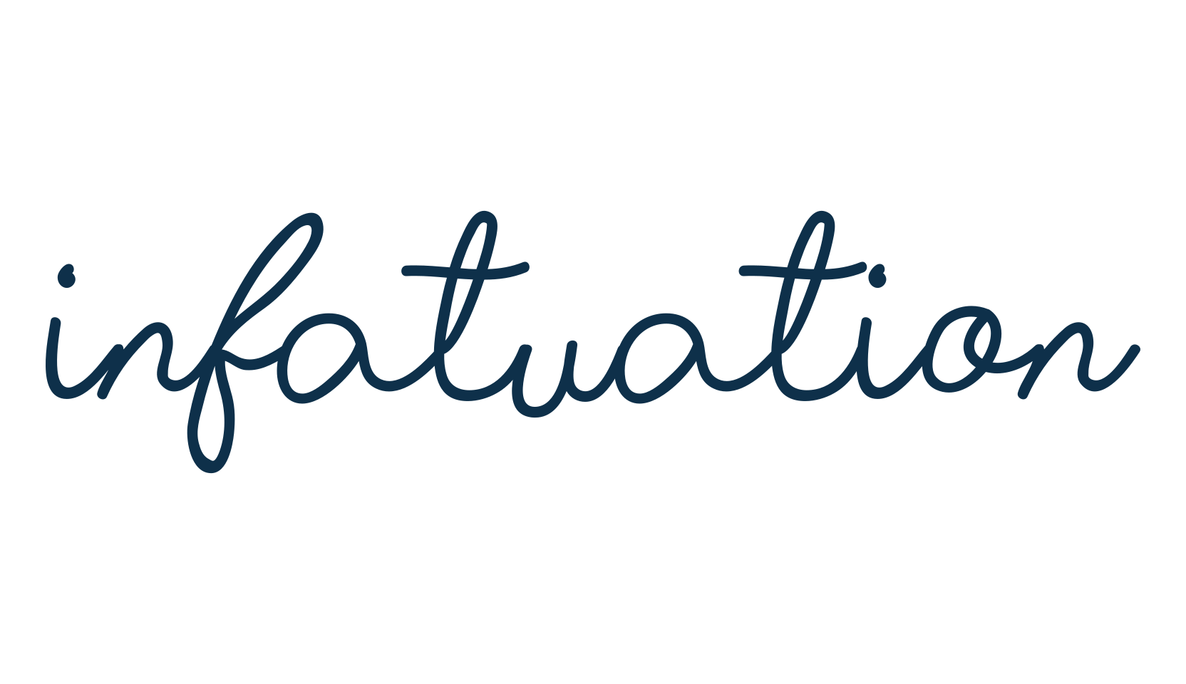 Infatuation, script handwritten fancy decorative calligraphy font preview