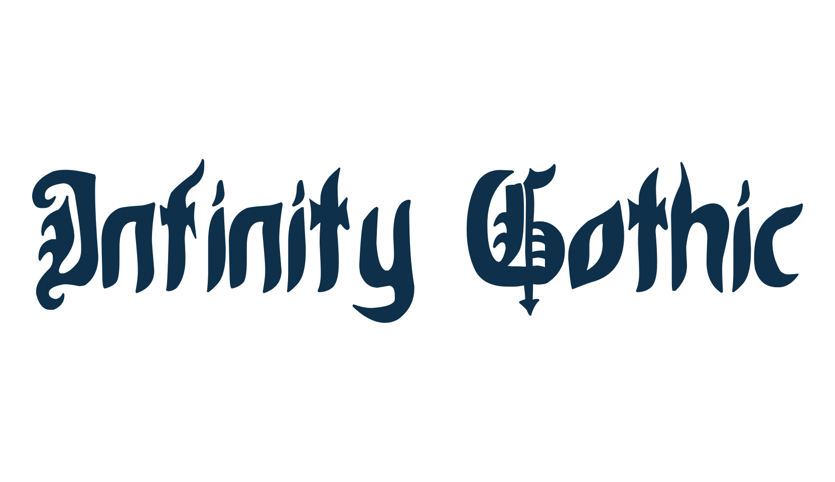 Infinity Gothic, modern font preview