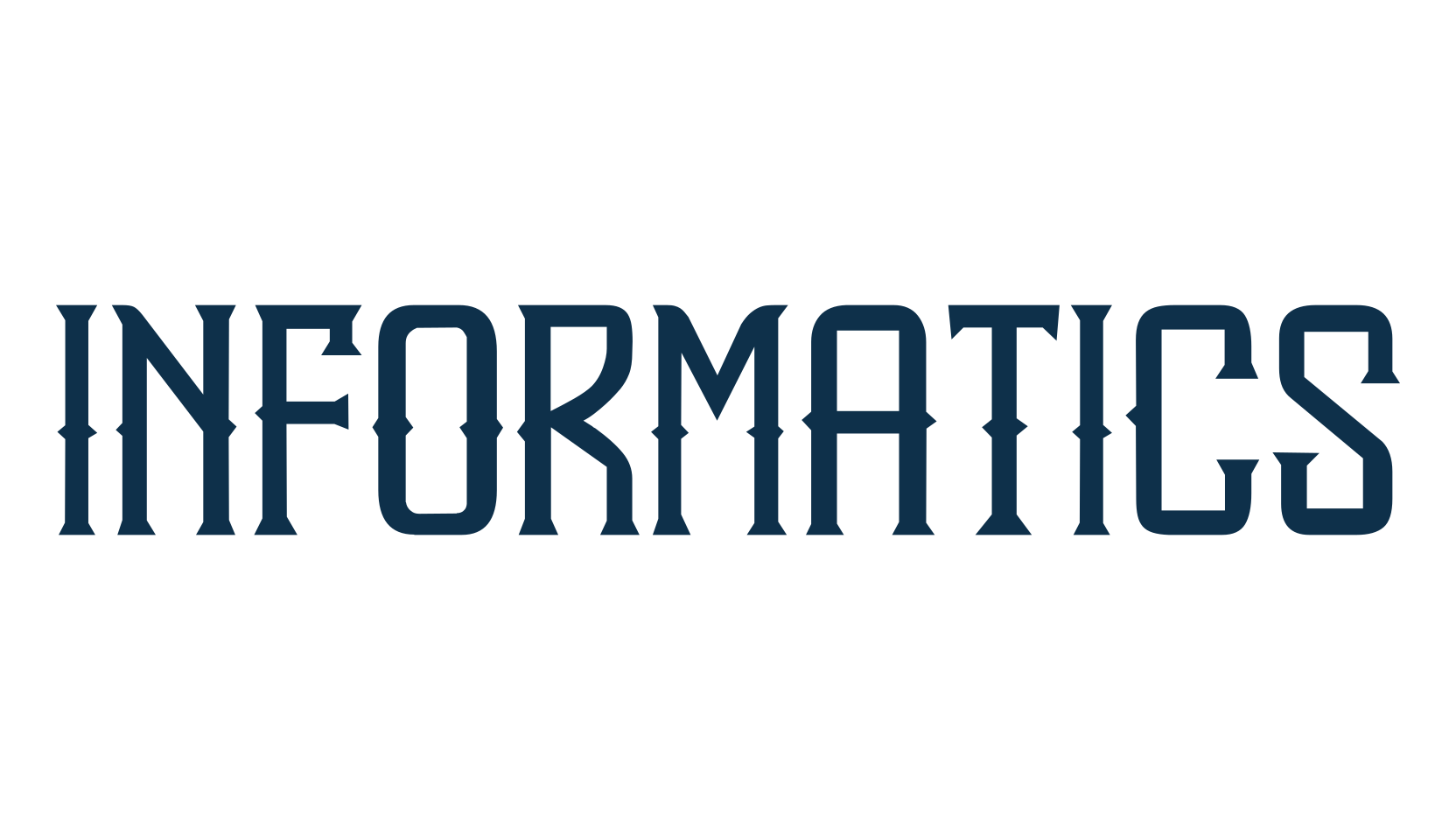 Informatics, fancy retro decorative font preview