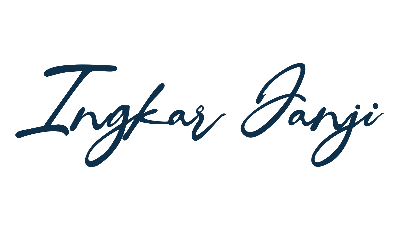 Ingkar Janji, handwriting font preview