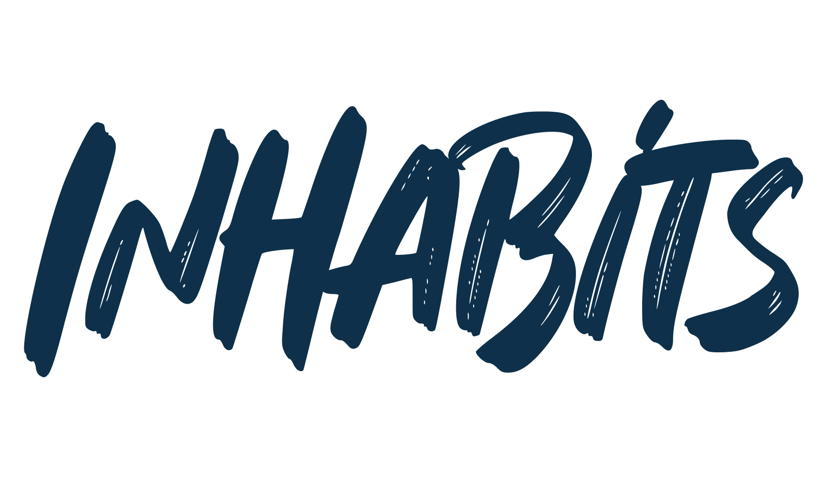 Inhabits, brush font preview